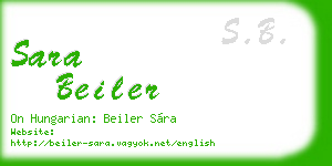 sara beiler business card